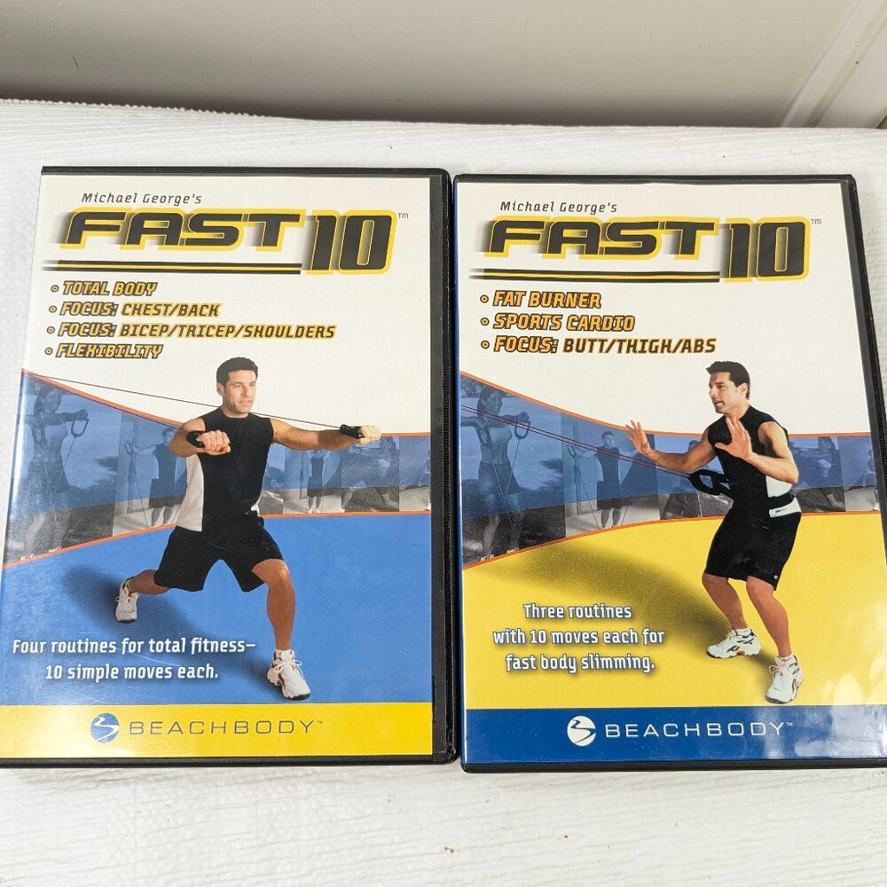 Michael Georges Fast 10 DVD SET 2 Sports‎ Cardio Fat burner Total Body beachbody